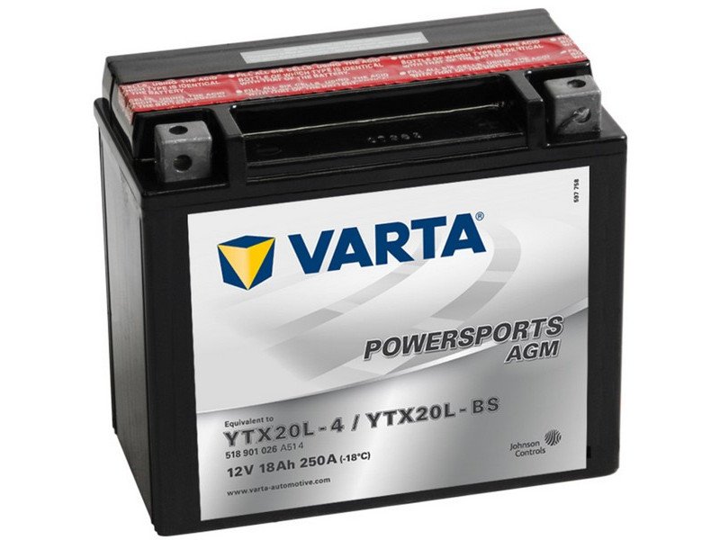 Acumulator Varta Powersports AGM 18Ah 518901026